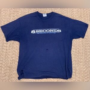 Cinemark Theaters Lane Frost 8 Seconds Navy Blue Promo T-Shirt RARE 1993